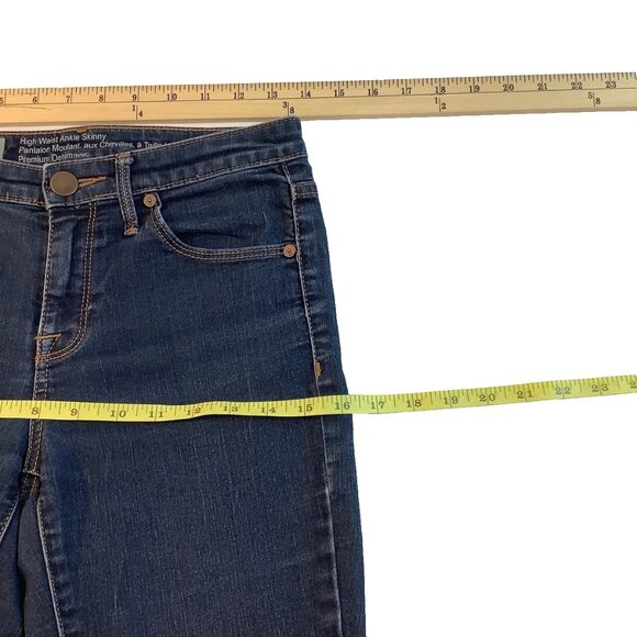 Mossimo High Waist Ankle Zip Skinny Blue Jeans Womens Size 2 - Picture 4 of 13